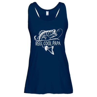 Reel Cool Papa Fishing Dad Gifts Fathers Day Fisherman Fish Ladies Essential Flowy Tank