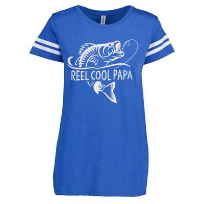 Reel Cool Papa Fishing Dad Gifts Fathers Day Fisherman Fish Enza Ladies Jersey Football T-Shirt