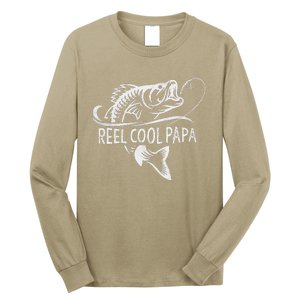 Reel Cool Papa Fishing Dad Gifts Fathers Day Fisherman Fish Long Sleeve Shirt