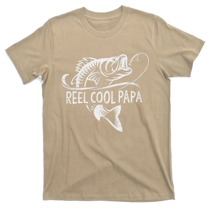 Reel Cool Papa Fishing Dad Gifts Fathers Day Fisherman Fish T-Shirt