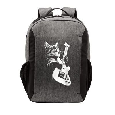 Rock Cat Playing Guitar Funny Guitar Cat Guitarist Vector Backpack