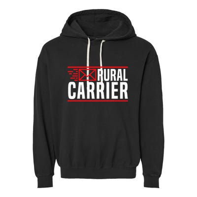 Rural Carrier Postal Worker Mailman Delivery Mail Escort Garment-Dyed Fleece Hoodie