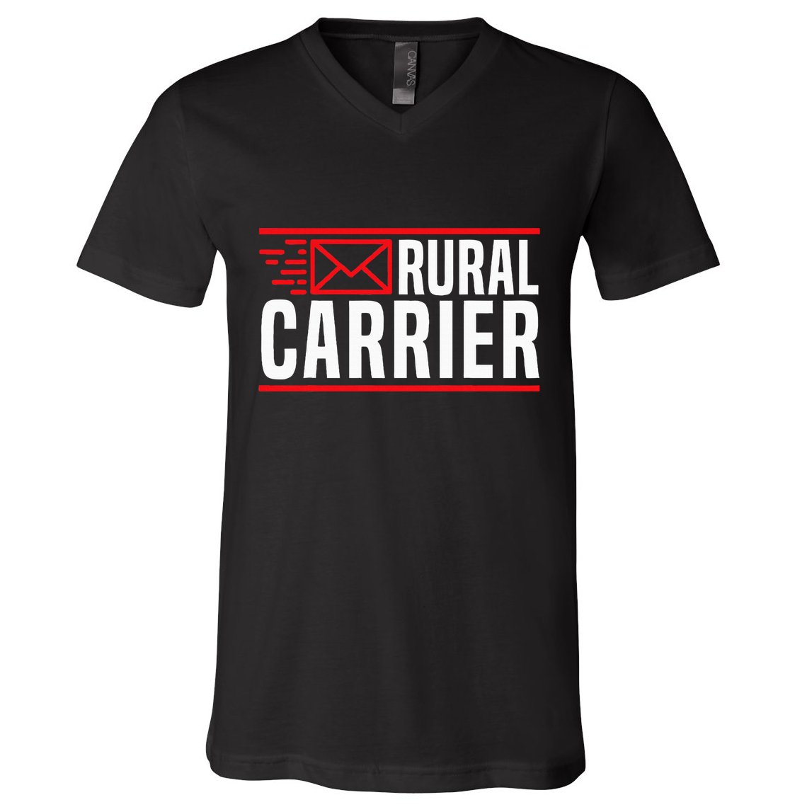Rural Carrier Postal Worker Mailman Delivery Mail Escort V-Neck T-Shirt