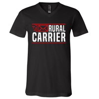 Rural Carrier Postal Worker Mailman Delivery Mail Escort V-Neck T-Shirt