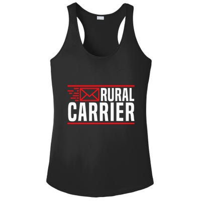 Rural Carrier Postal Worker Mailman Delivery Mail Escort Ladies PosiCharge Competitor Racerback Tank
