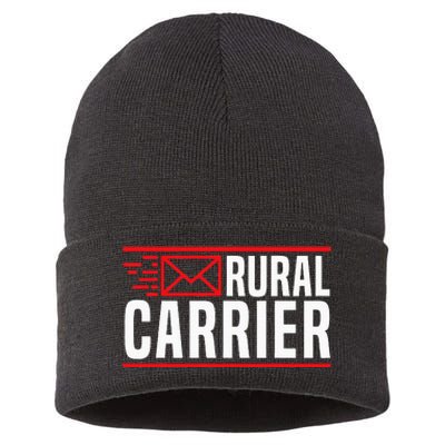 Rural Carrier Postal Worker Mailman Delivery Mail Escort Sustainable Knit Beanie