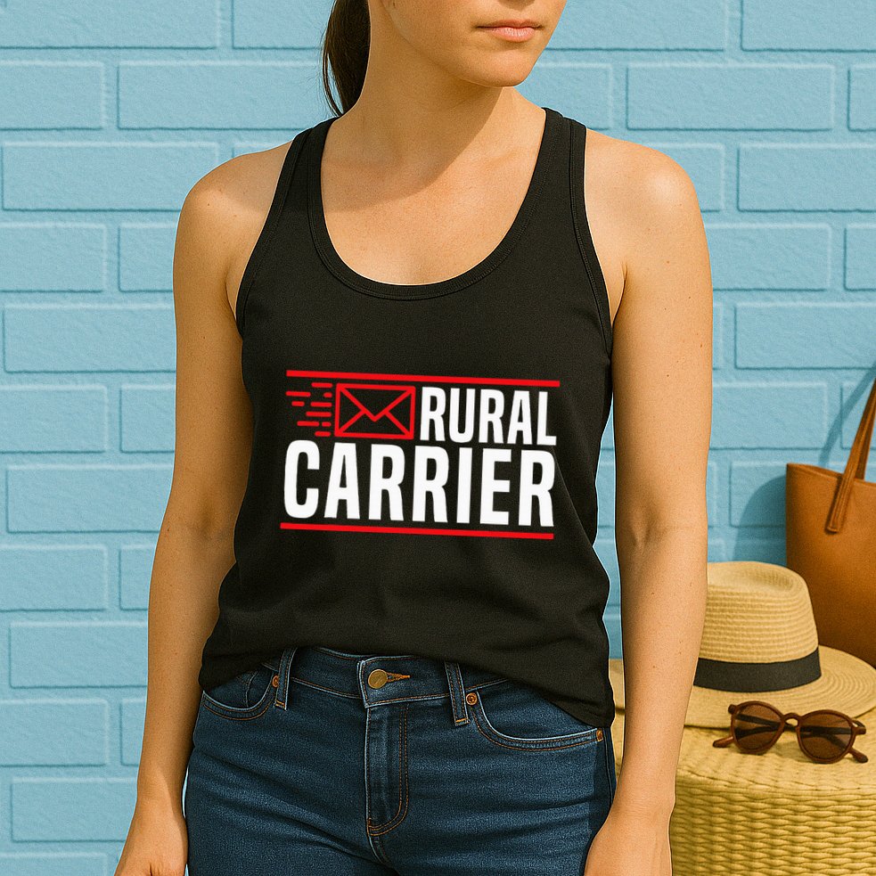 Rural Carrier Postal Worker Mailman Delivery Mail Escort Womens Tank Top