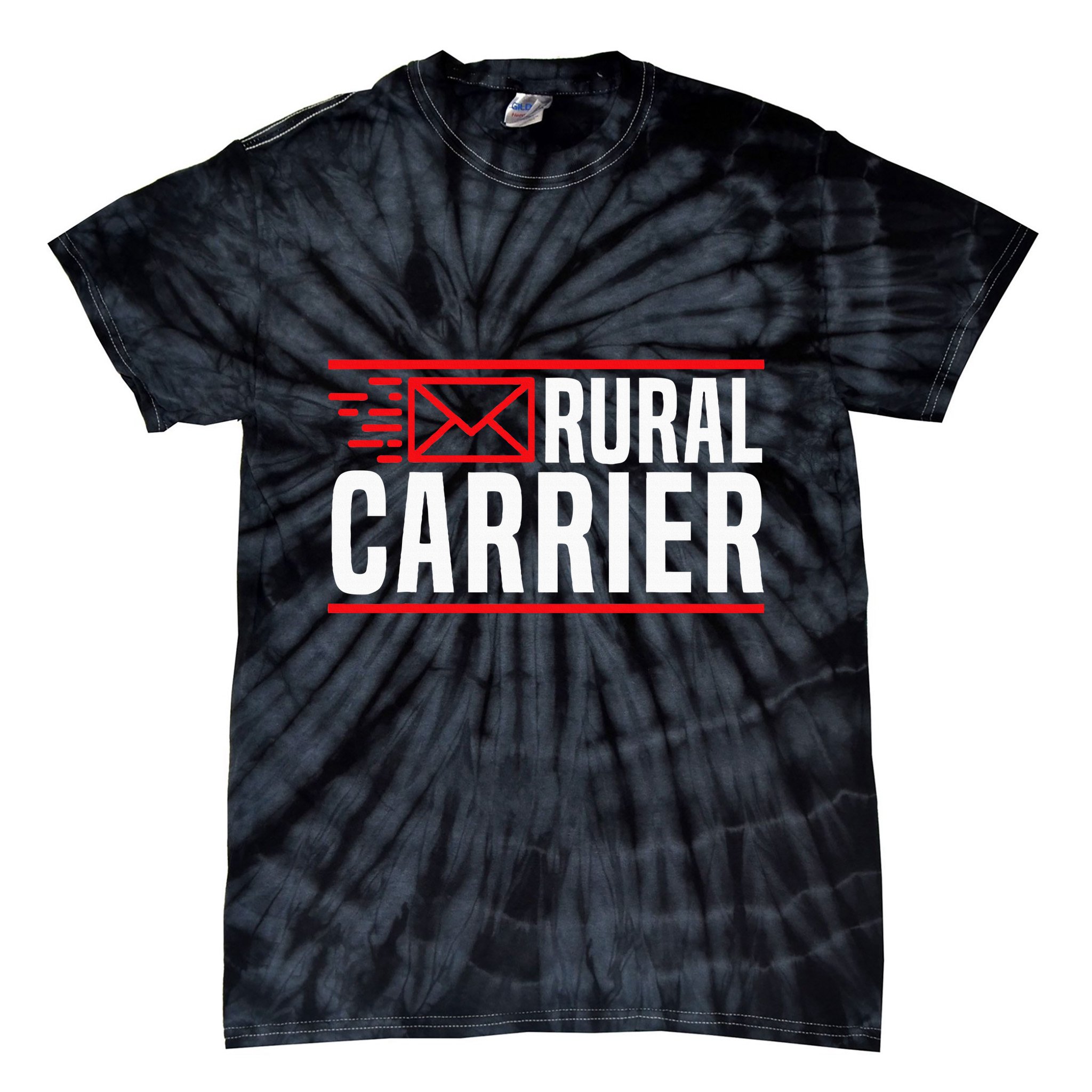 Rural Carrier Postal Worker Mailman Delivery Mail Escort Tie-Dye T-Shirt