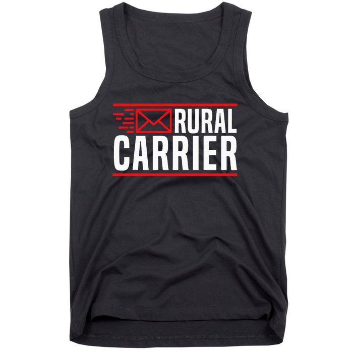 Rural Carrier Postal Worker Mailman Delivery Mail Escort Tank Top