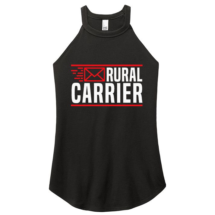 Rural Carrier Postal Worker Mailman Delivery Mail Escort Women's Perfect Tri Rocker Tank