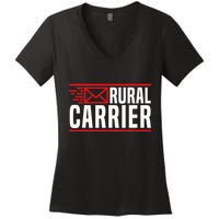 Rural Carrier Postal Worker Mailman Delivery Mail Escort Women's V-Neck T-Shirt