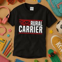 Rural Carrier Postal Worker Mailman Delivery Mail Escort Kids T-Shirt