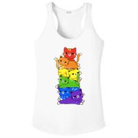 Rainbow Cats Pride Month Lgbt Lgbtq Ladies PosiCharge Competitor Racerback Tank