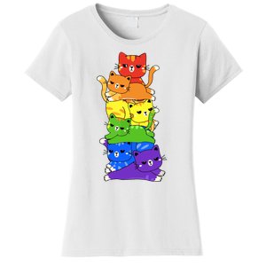 Rainbow Cats Pride Month Lgbt Lgbtq Women's T-Shirt