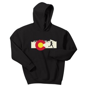 Run Colorado Pride Running Motivation Kids Hoodie