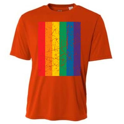 Rainbow Colourful Pride Flag Lgbt Gift (Version 1) Meaningful Gift Cooling Performance Crew T-Shirt