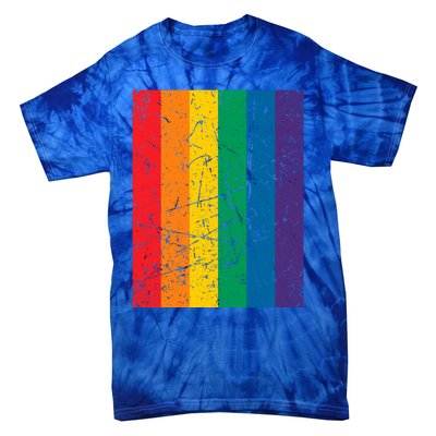 Rainbow Colourful Pride Flag Lgbt Gift (Version 1) Meaningful Gift Tie-Dye T-Shirt