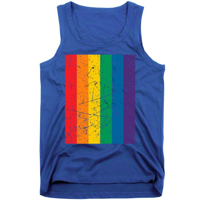 Rainbow Colourful Pride Flag Lgbt Gift (Version 1) Meaningful Gift Tank Top