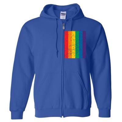 Rainbow Colourful Pride Flag Lgbt Gift (Version 1) Meaningful Gift Full Zip Hoodie