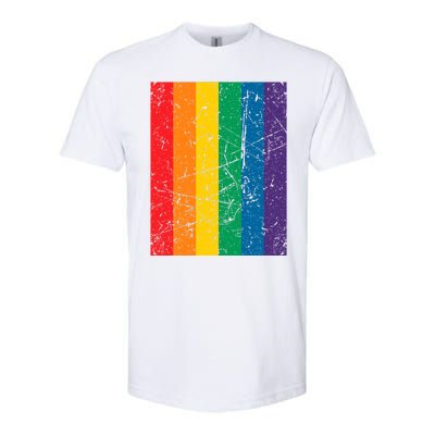 Rainbow Colourful Pride Flag Lgbt Gift (Version 1) Meaningful Gift Softstyle® CVC T-Shirt