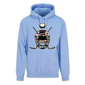 Retro Colorful Polka Dots Hockey Helmet And Puck Happy Dot Day Gift Unisex Surf Hoodie