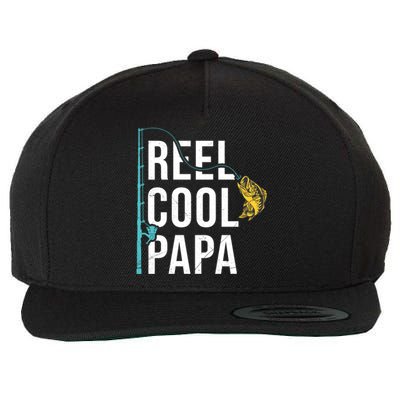 Reel Cool Papa Fishing Gift Funny FatherS Day Gift Wool Snapback Cap