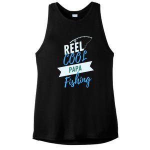 Reel Cool Papa Fishing Father's Day Gift Ladies PosiCharge Tri-Blend Wicking Tank