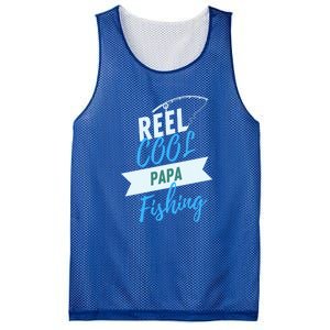 Reel Cool Papa Fishing Father's Day Gift Mesh Reversible Basketball Jersey Tank