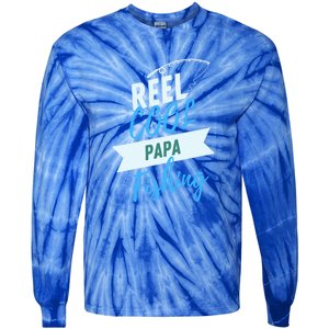 Reel Cool Papa Fishing Father's Day Gift Tie-Dye Long Sleeve Shirt