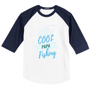 Reel Cool Papa Fishing Father's Day Gift Baseball Sleeve Shirt