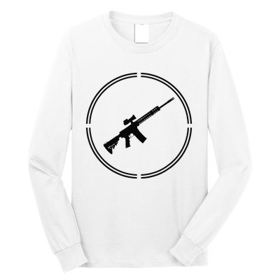 Rifles Crosshair Pro Gun Firearms Libertarian Liberty Ancap Long Sleeve Shirt