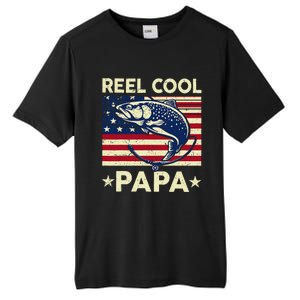 Reel Cool Papa Fathers Day Trout Fishing Gift Dad Grandpa Tall Fusion ChromaSoft Performance T-Shirt