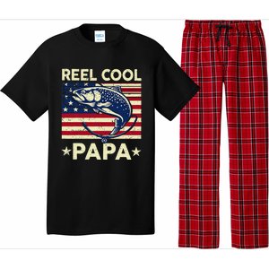 Reel Cool Papa Fathers Day Trout Fishing Gift Dad Grandpa Pajama Set