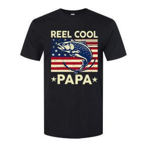 Reel Cool Papa Fathers Day Trout Fishing Gift Dad Grandpa Softstyle CVC T-Shirt