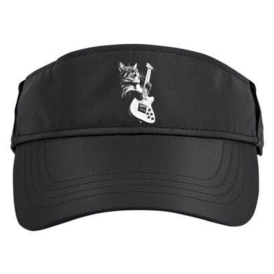 Rock Cat Playing Guitar Funny Guitar Cat Adult Drive Performance Visor