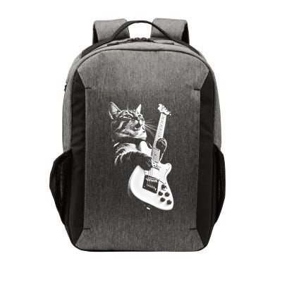 Rock Cat Playing Guitar Funny Guitar Cat Vector Backpack
