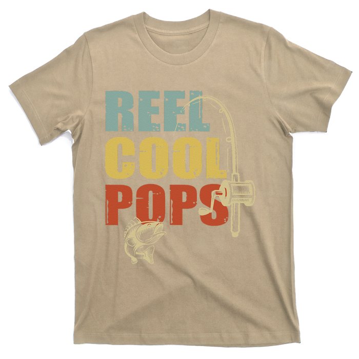 Reel Cool Pops Funny Fisherman Vintage Fishing Design T-Shirt