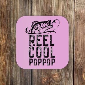 Reel Cool Pop-Pop Fishing Fisherman Funny Retro Coaster