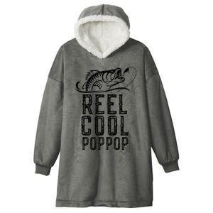 Reel Cool Pop-Pop Fishing Fisherman Funny Retro Hooded Wearable Blanket