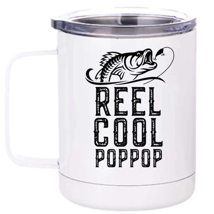 Reel Cool Pop-Pop Fishing Fisherman Funny Retro 12 oz Stainless Steel Tumbler Cup