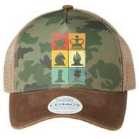 Retro Chess Player Chess Pieces Legacy Tie Dye Trucker Hat