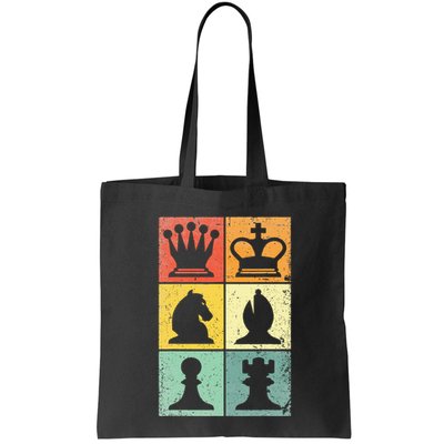 Retro Chess Player Chess Pieces Bag