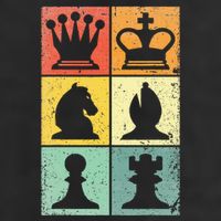 Retro Chess Player Chess Pieces 25L Jumbo Tote