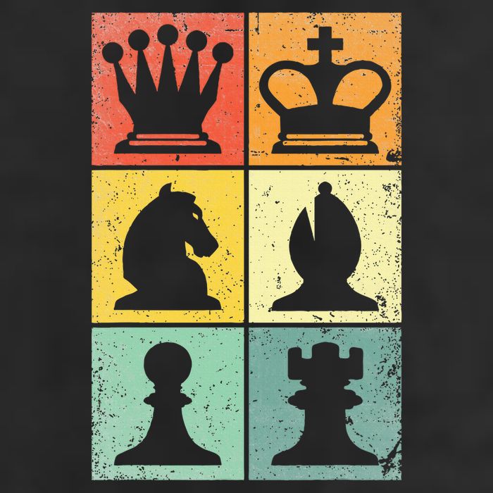Retro Chess Player Chess Pieces 25L Jumbo Tote