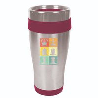 Retro Chess Player Chess Pieces 16oz Travel Tumbler