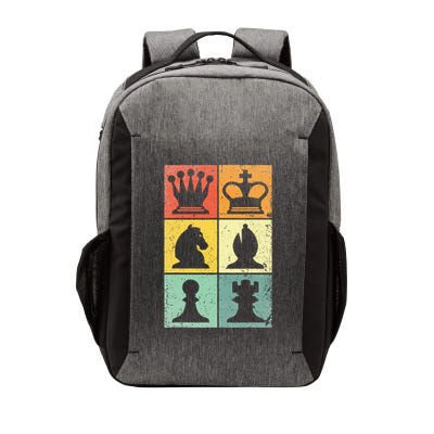 Retro Chess Player Chess Pieces Vector Backpack