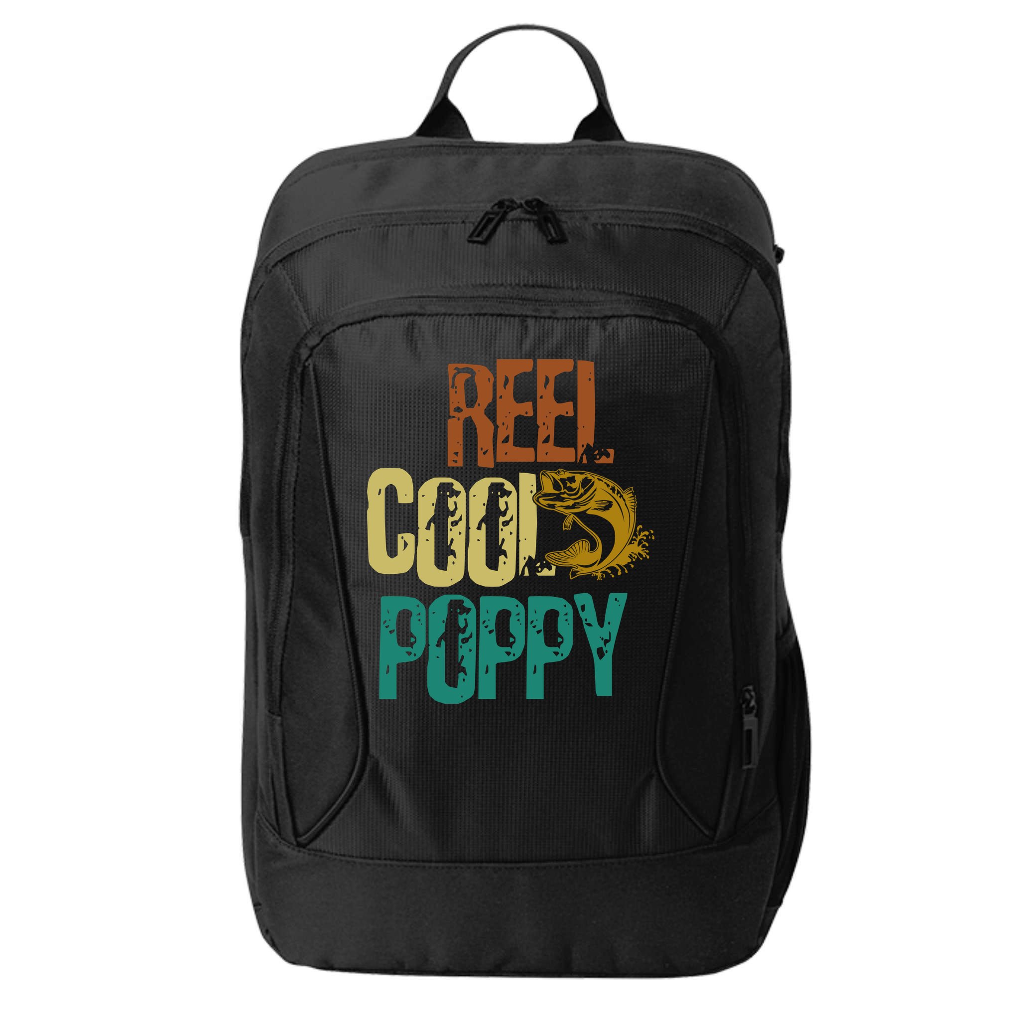 Reel Cool Poppy Vintage Fishing City Backpack