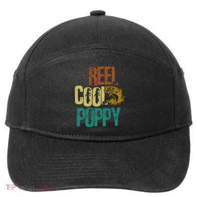 Reel Cool Poppy Vintage Fishing 7-Panel Snapback Hat
