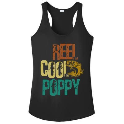 Reel Cool Poppy Vintage Fishing Ladies PosiCharge Competitor Racerback Tank