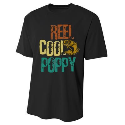 Reel Cool Poppy Vintage Fishing Performance Sprint T-Shirt